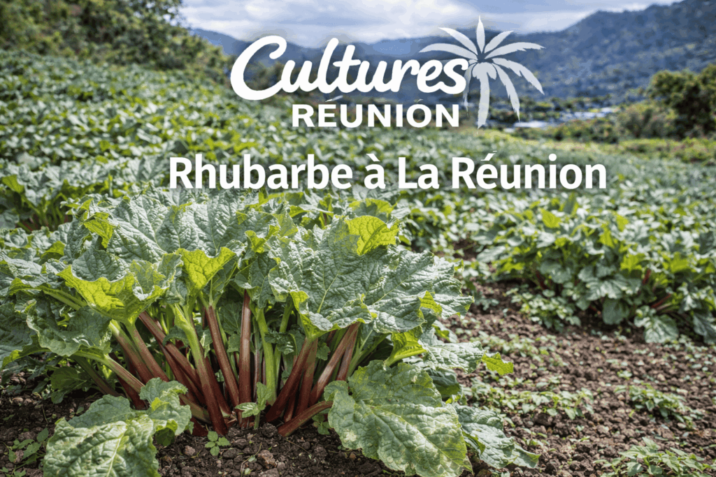 Rhubarbe à La Réunion sous le soleil
